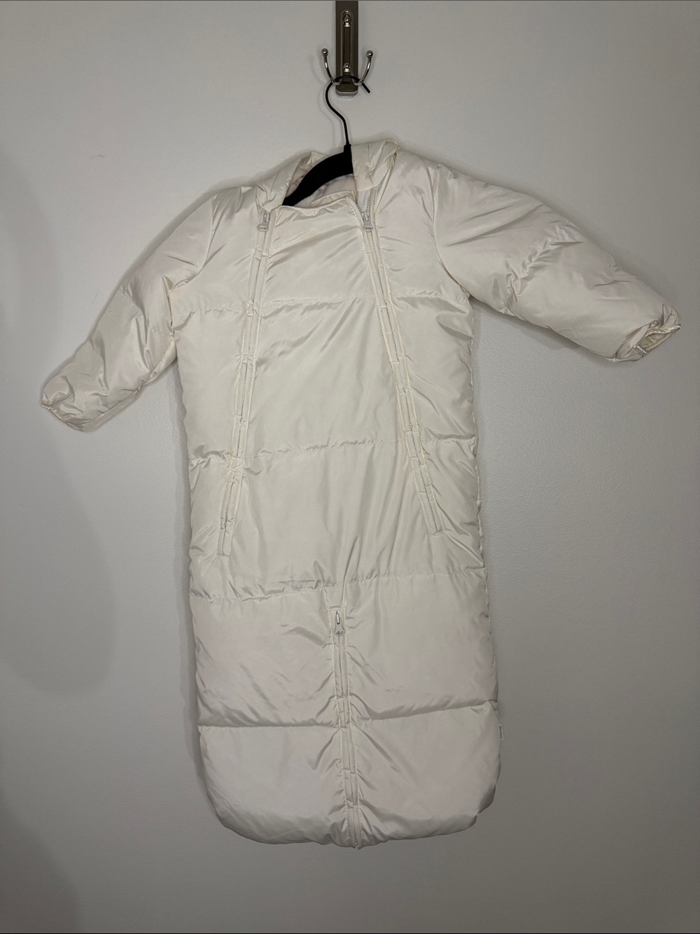 Baby Gap Neutral Ivory Frost WARMEST CONVERTIBLE BUNTING BAG Winter Suit 12-18Mo